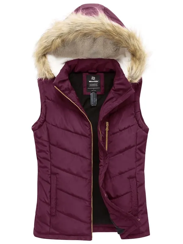 Women's Thicken Vest Quilted Padding Puffer Vest（复制）