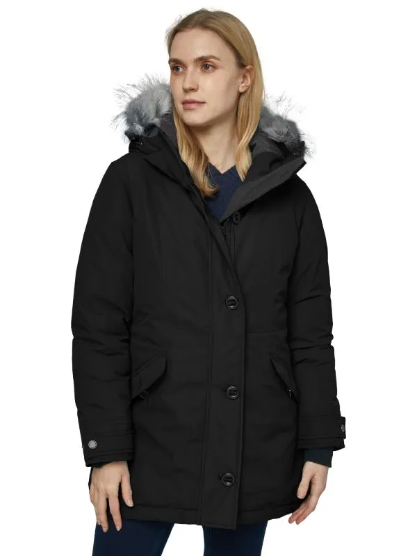 Womens Waterproof Winter Coat Warm Puffer Jacket Parka With Fur Hood